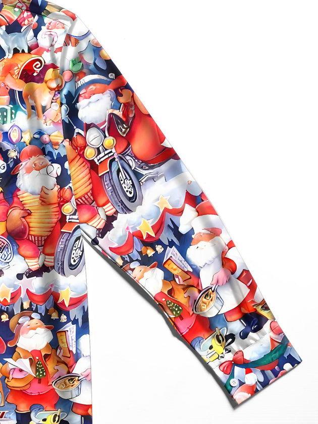 men's Christmas shirt close-up full sleeve