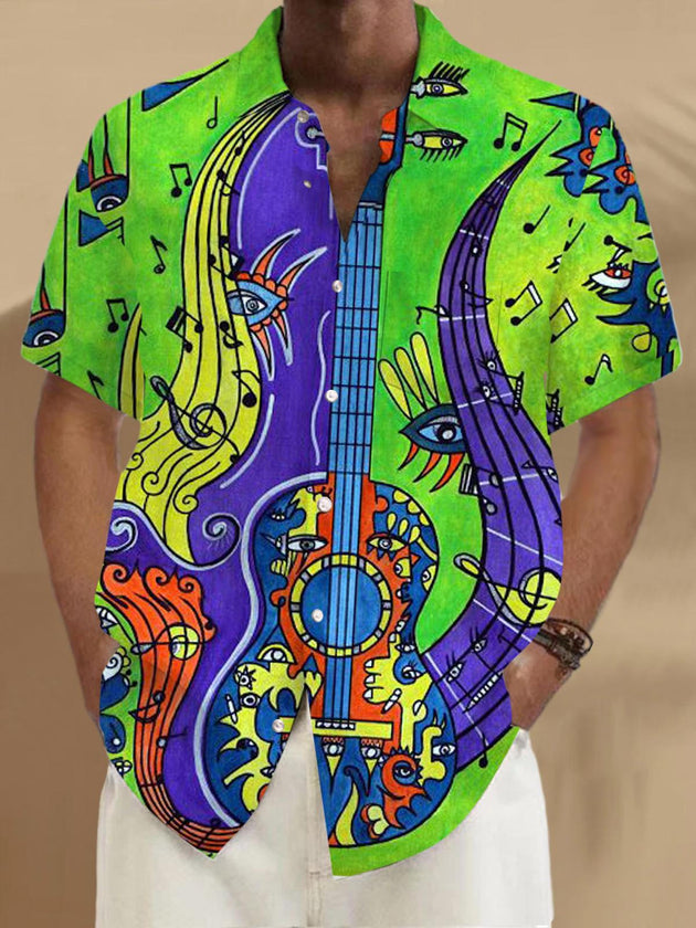 men's patterned sweater shirt front view