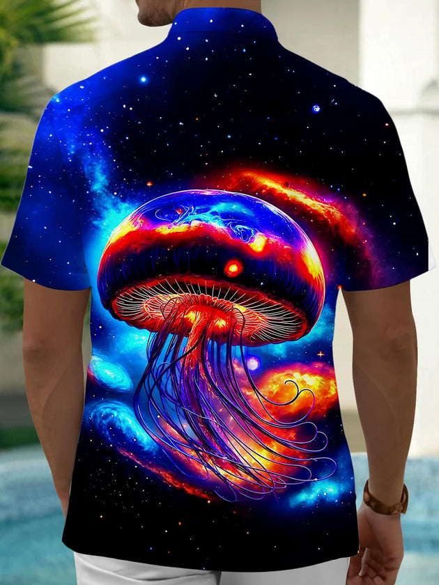 men's aloha shirt back view