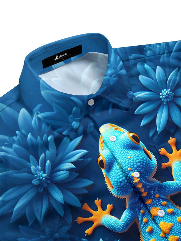 men's short sleeve shirt side view