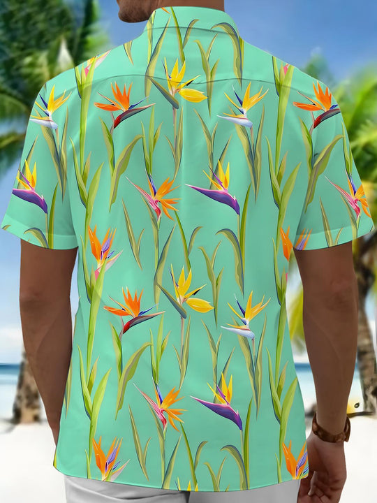 men's aloha shirt back view