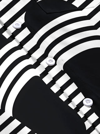 men's printed short sleeve flat lay shirt