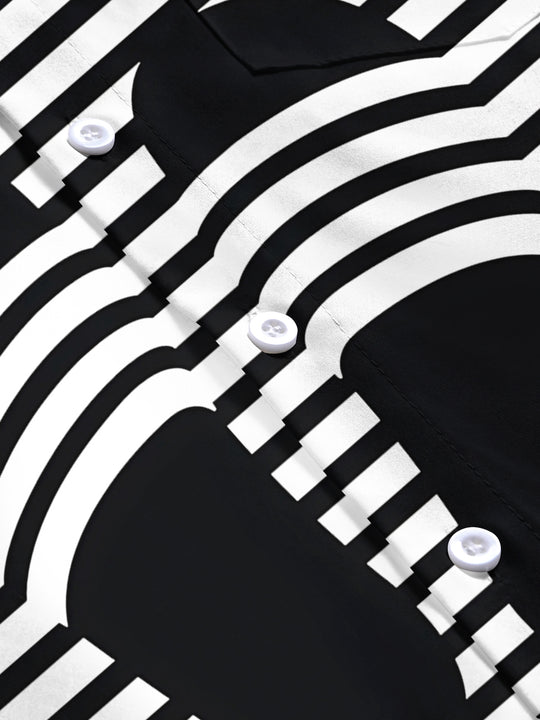 men's printed short sleeve flat lay shirt