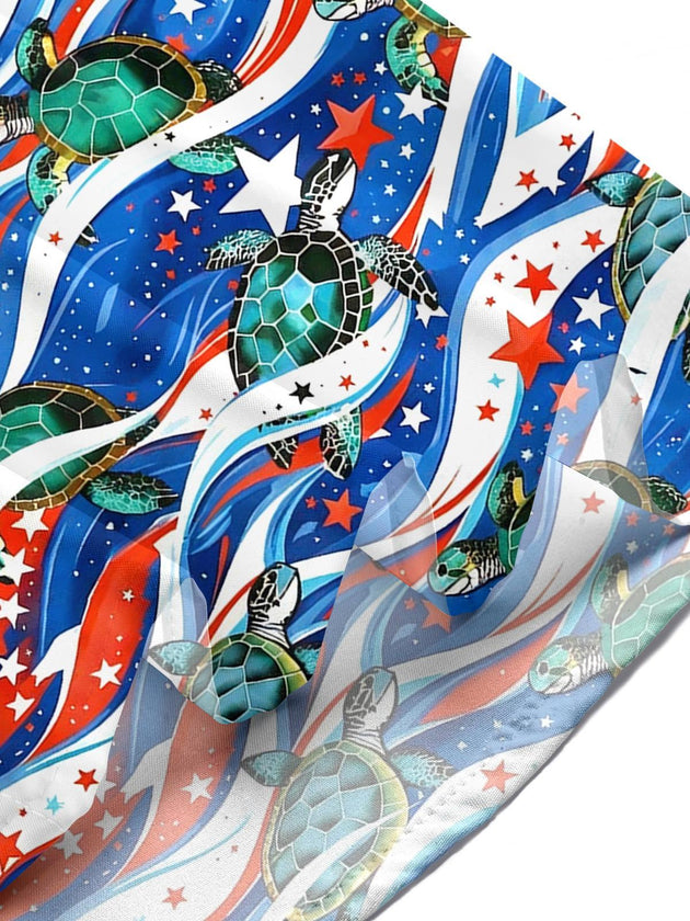 men's American flag print shirt Independence Day