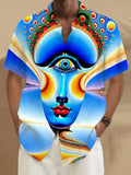 Abstract Art Men's Pocket Short Sleeve Shirts