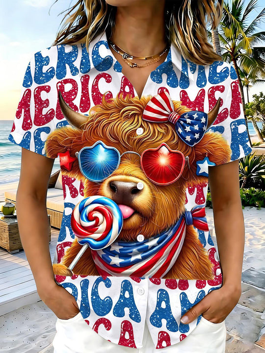 American Cow Women's Short Sleeve Shirts