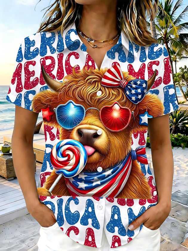 American Cow Women's Short Sleeve Shirts