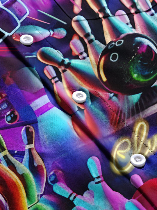 men's sports print short sleeve flat lay shirt