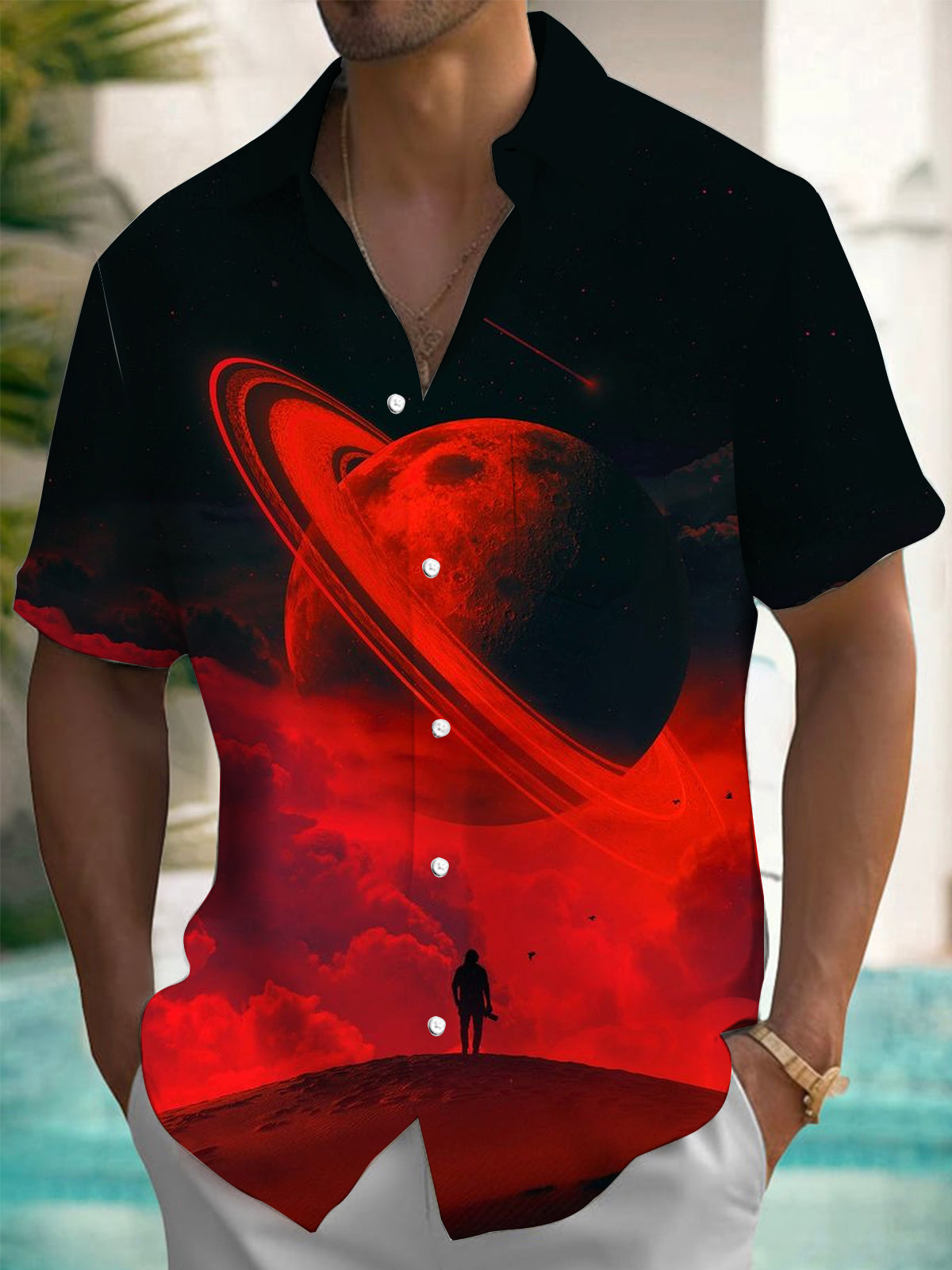 Universe Men's Pocket Short Sleeve Shirts