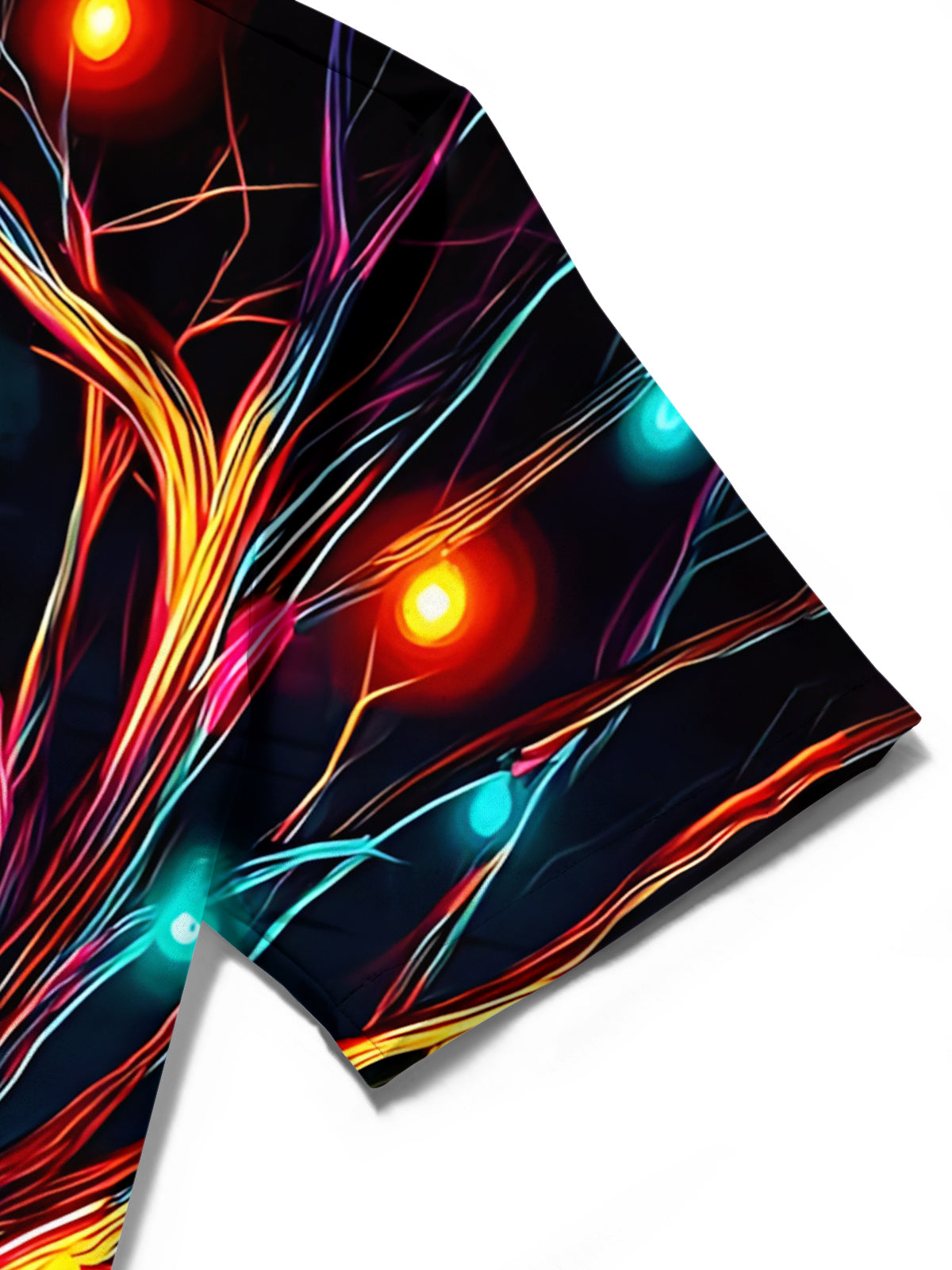 Christmas Lights Art Print Men's Pocket Short Sleeve Shirts