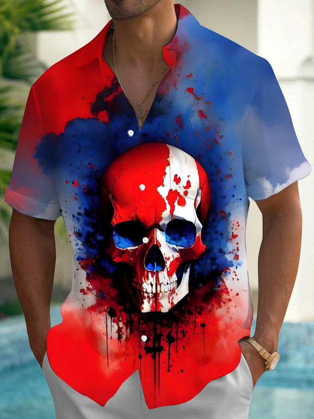men's tie dye shirt front view Independence Day