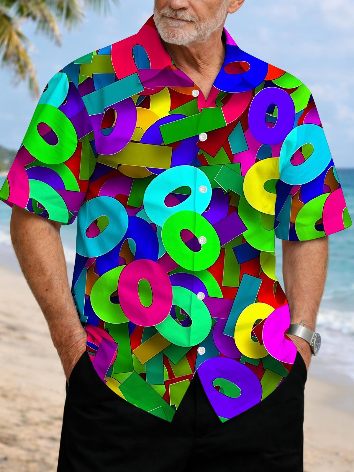 Digital Print Men's Pocket Short Sleeve Shirts