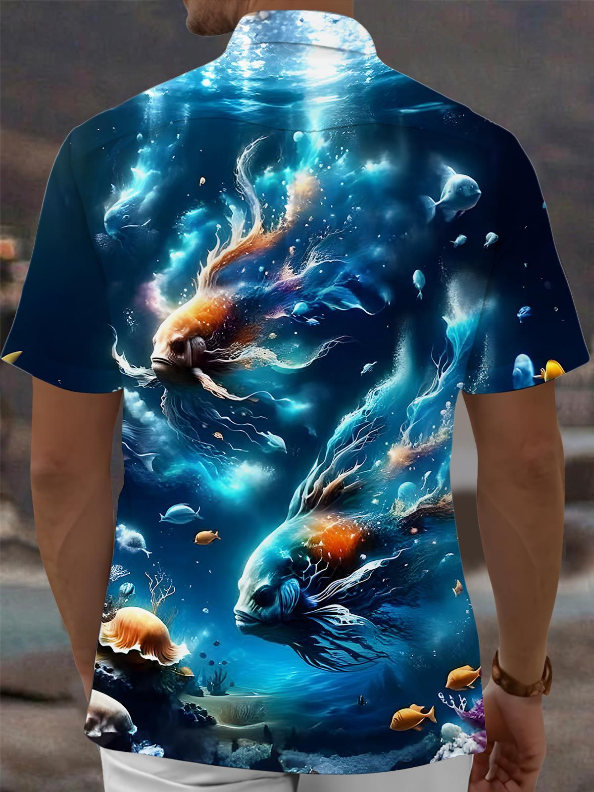 men's nautical print shirt back view