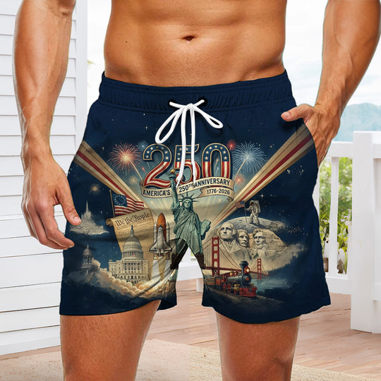 men's American flag print casual pants Independence Day view 10
