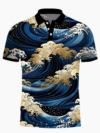 men's Hawaiian shirt front view tropical beach vacation