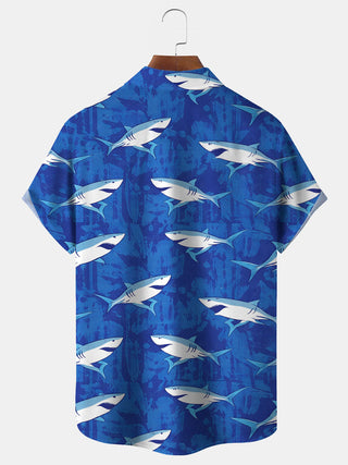 men's aloha shirt back view