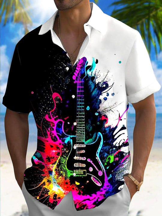 men's patterned sweater shirt front view