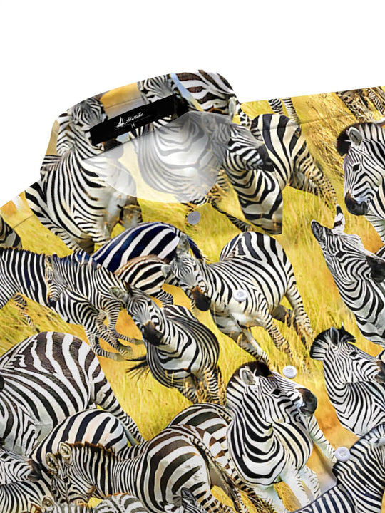 men's bold stripe shirt side view