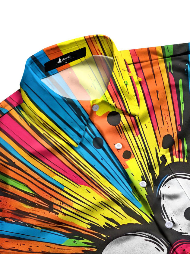 men's short sleeve shirt side view