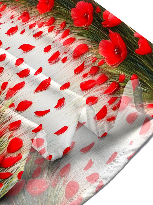 Men's floral short sleeve shirt lifestyle side view