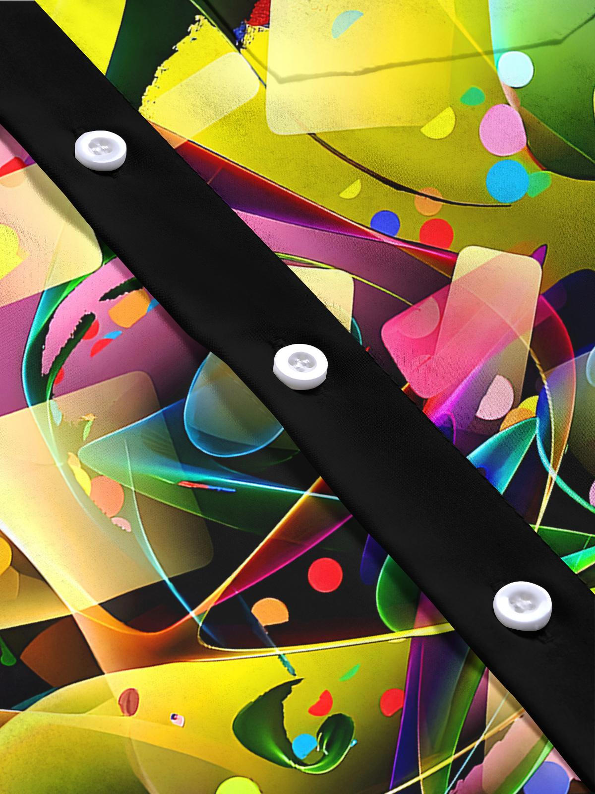 Abstract Men's Pocket Long Sleeve Shirts