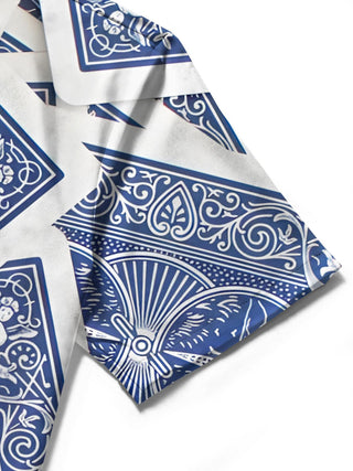 men's printed shirt close-up short sleeve