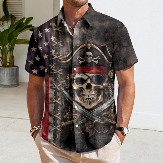 men's Hawaiian shirt Independence Day view 19