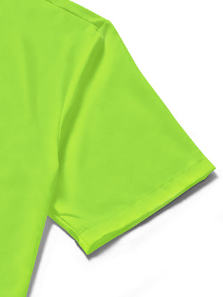 Men's fun print short sleeve pocket shirt close-up detail view