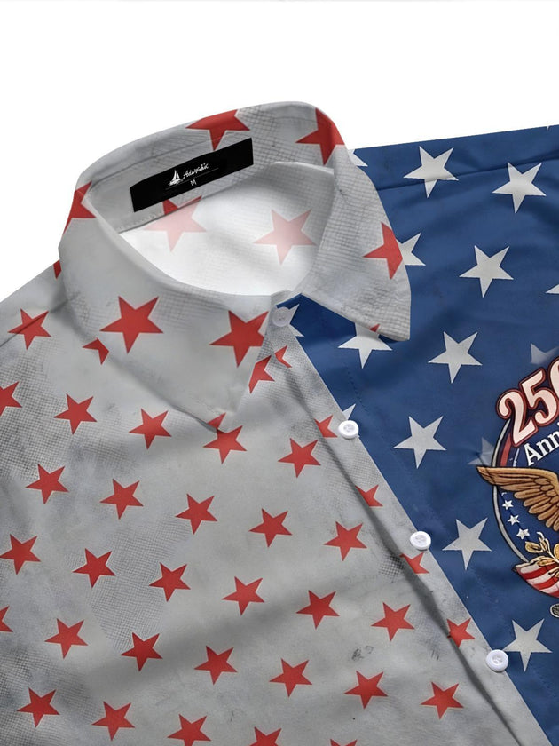 men's classic print shirt side view
