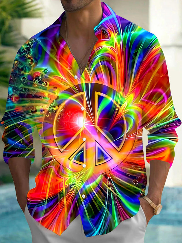 men's tie dye shirt front view