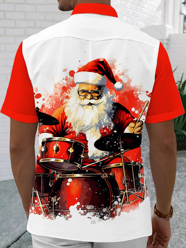 men's holiday shirt back view