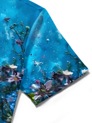 men's Hawaiian shirt close-up short sleeve
