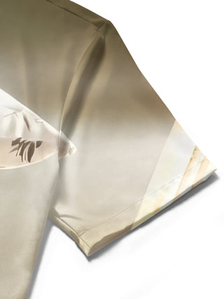 men's printed shirt close-up short sleeve
