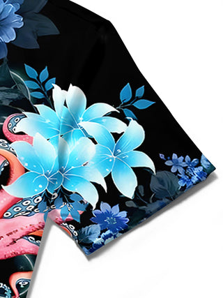 men's Hawaiian shirt close-up short sleeve