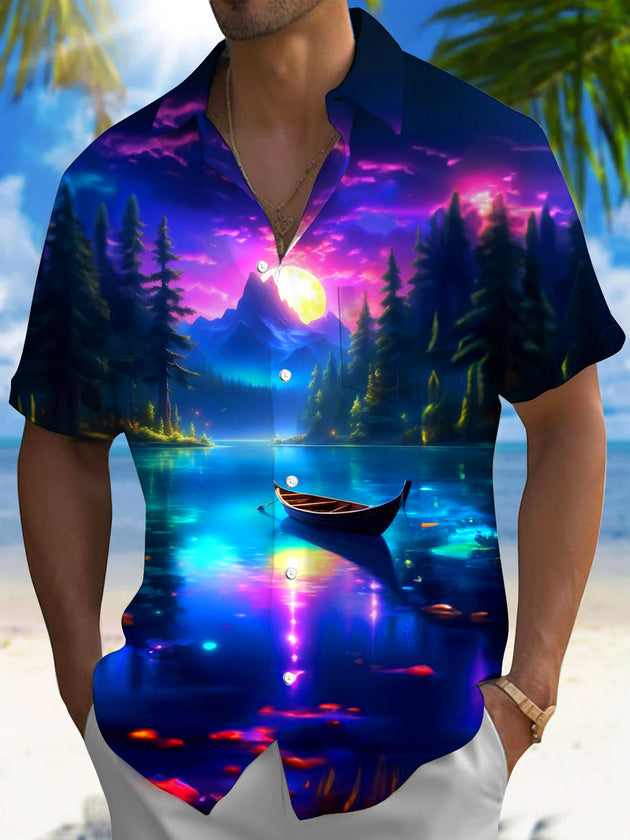 men's patterned sweater shirt front view