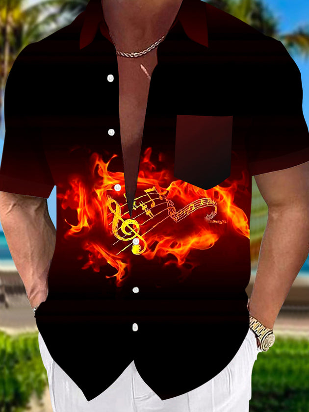 men's patterned sweater shirt front view