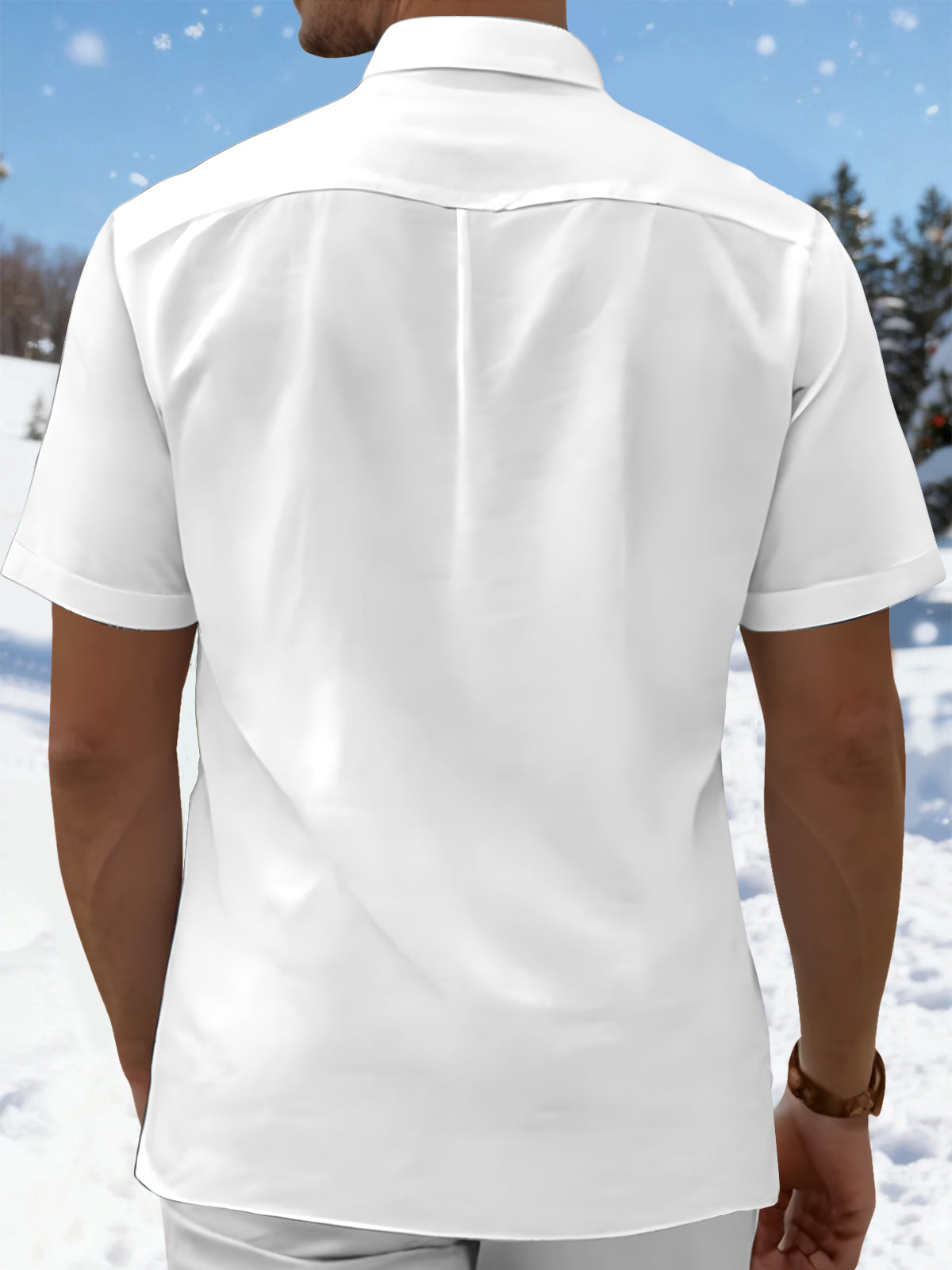 Funny Print Men's Pocket Short Sleeve Shirts