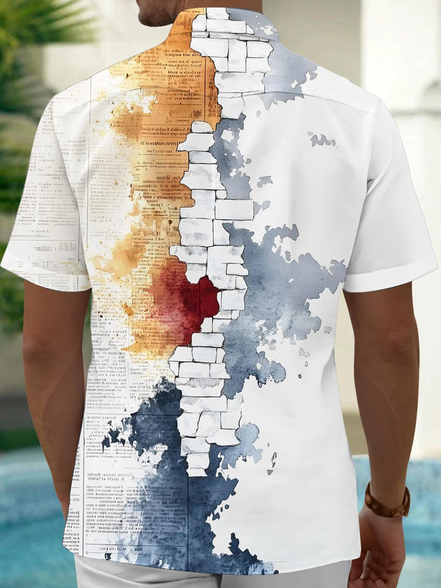 men's vintage print shirt back view