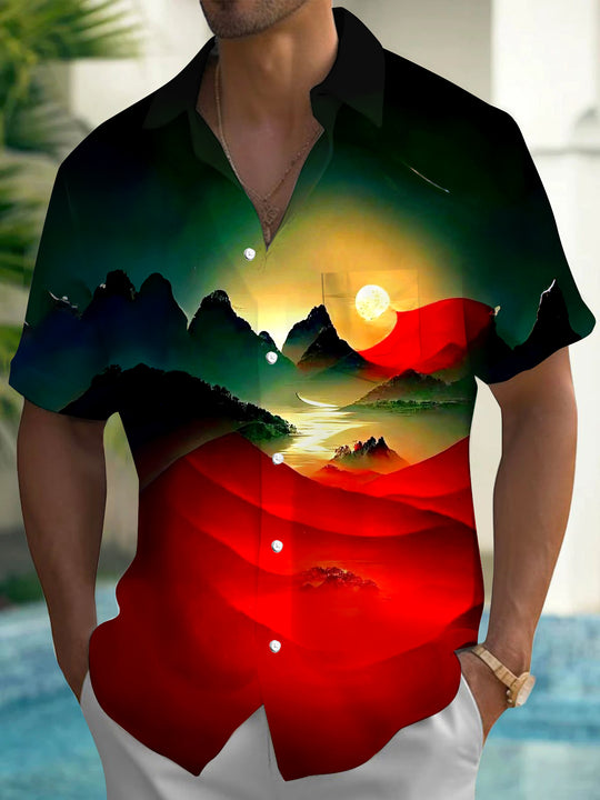 men's patterned sweater shirt front view
