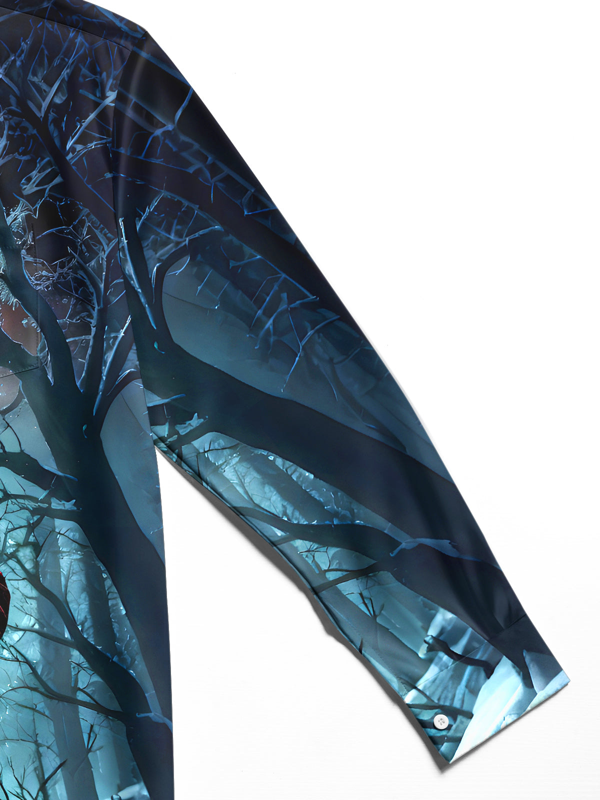 Santa Claus Skull Men's Pocket Long Sleeve Shirts