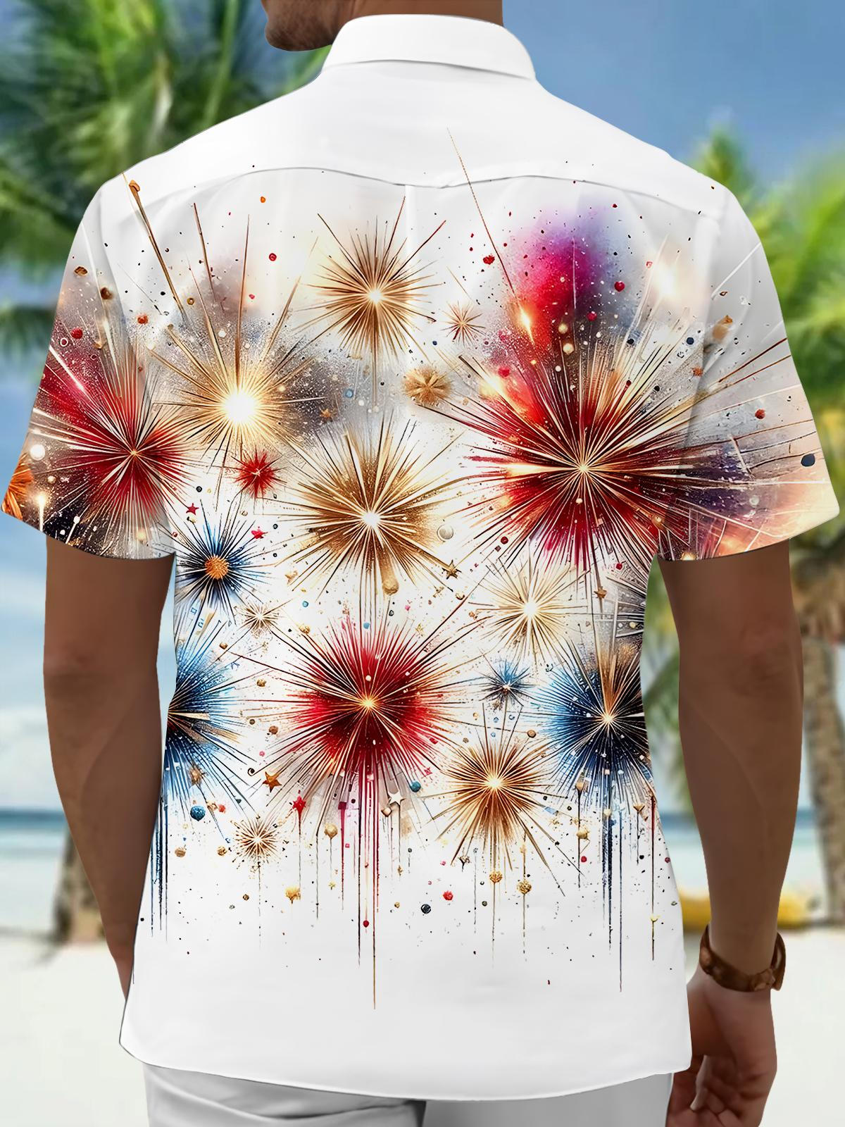 Firework Men's Pocket Short Sleeve Shirts