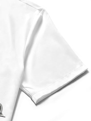 men's printed shirt close-up short sleeve
