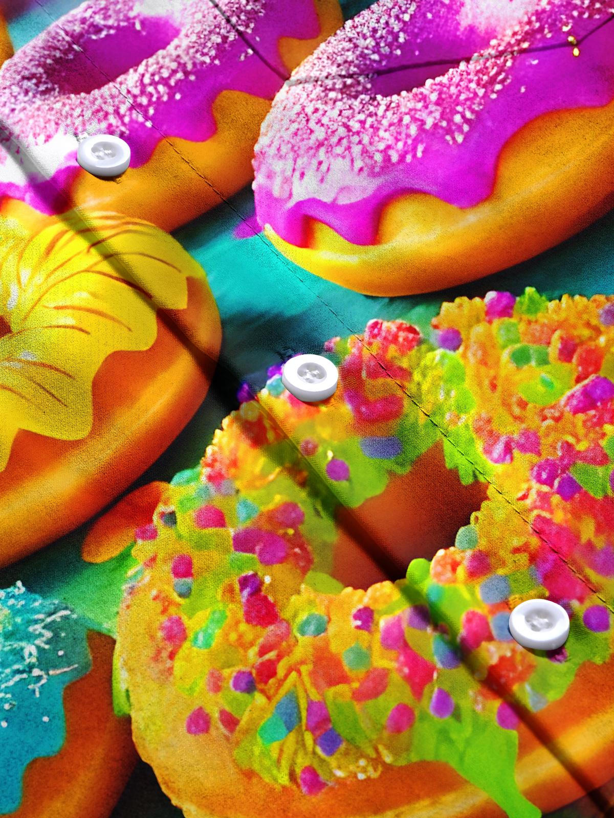 Donut Men's Pocket Short Sleeve Shirts