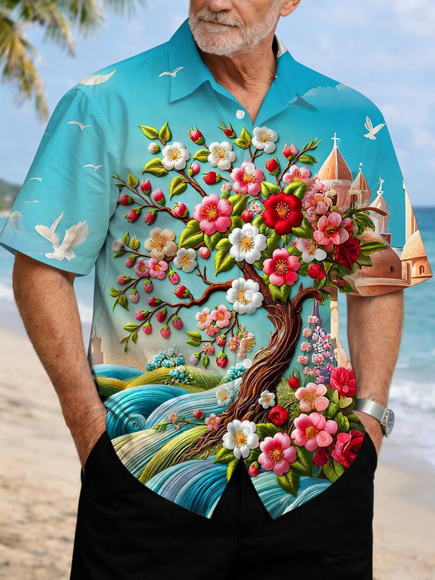 men's short sleeve shirt front view