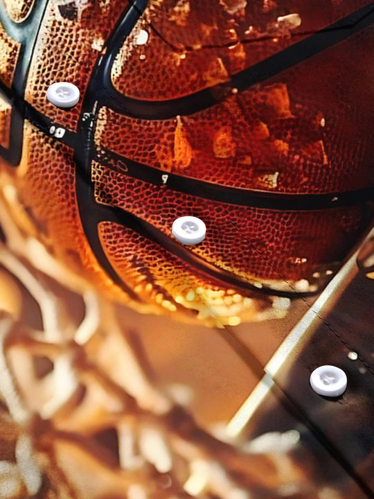 Men's basketball sports print short sleeve shirt flat lay pattern detail