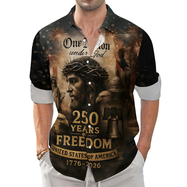 men's button up shirt Independence Day view 11