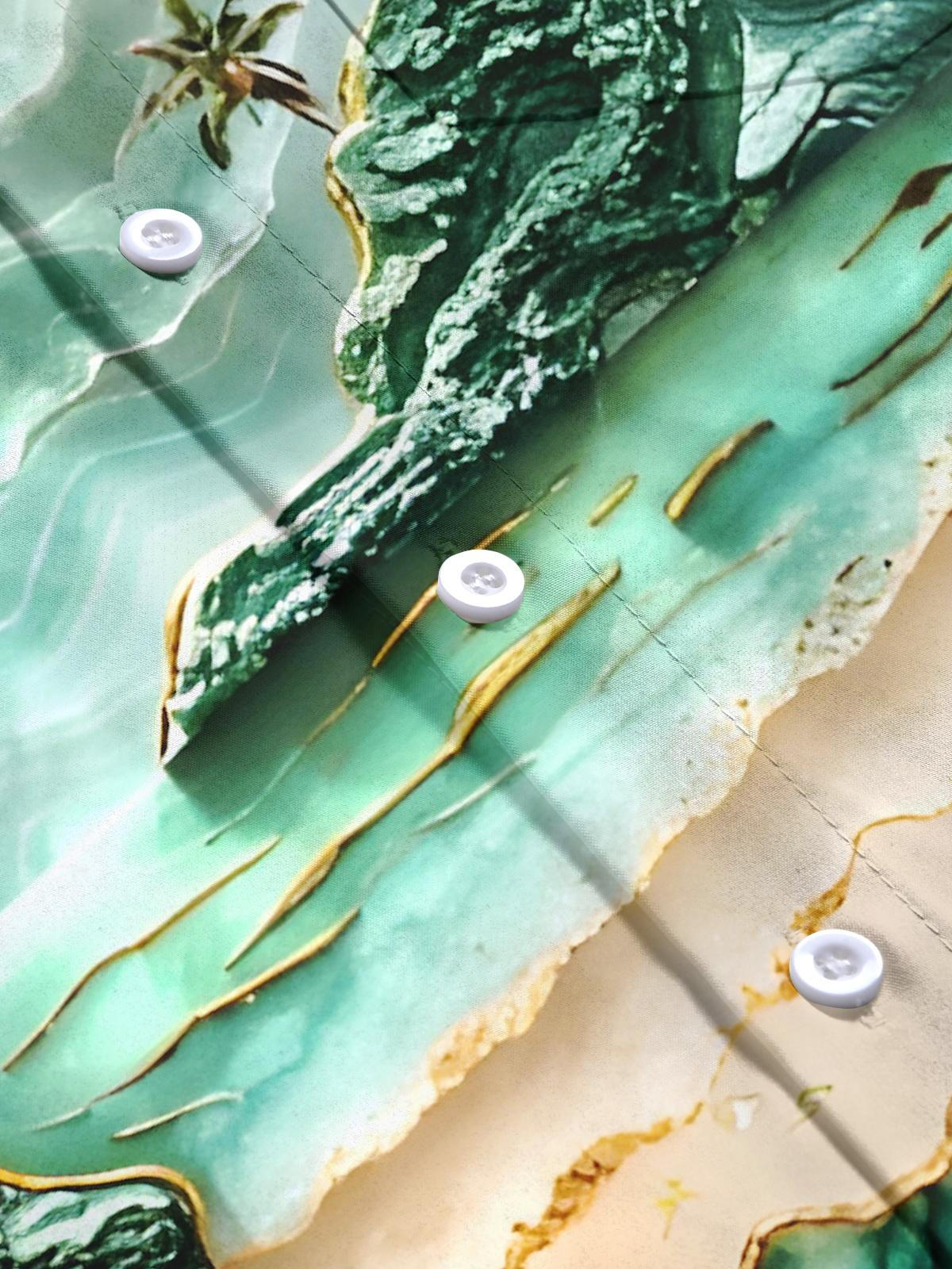 Coconut Tree Men's Pocket Short Sleeve Shirts