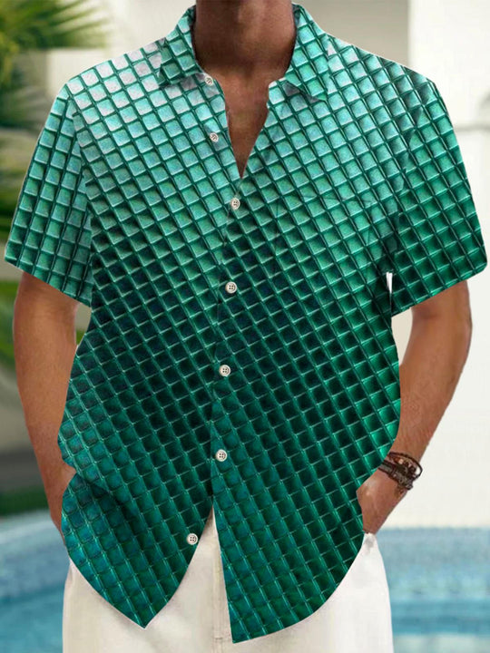 men's patterned sweater shirt front view
