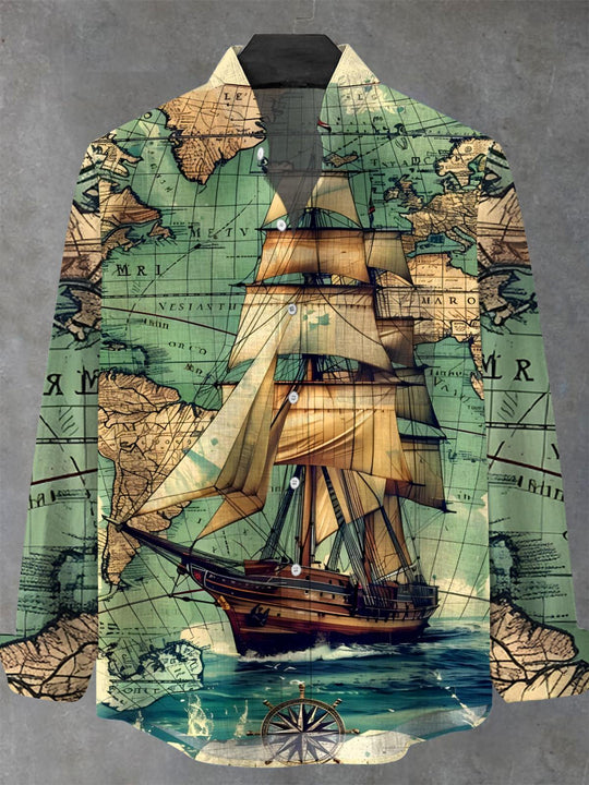 men's vintage style shirt front view