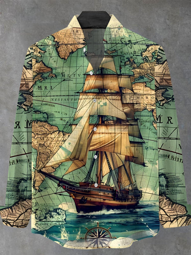 men's vintage style shirt front view